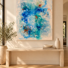 Iso abstrakti taulu 80 × 100 cm – käsintehty taide - pikkukuva 1
