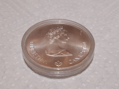 Hopeakolikko Montreal 1976 Olympialaiset 5 dollaria