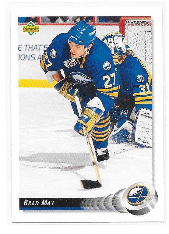 1992-93 Upper Deck #74 Brad May Buffalo Sabres gooni