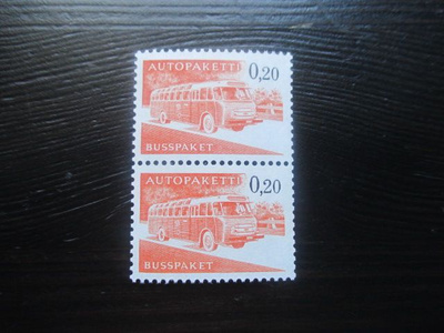 Autopakettimerkki 0,20mk 1963 xHa-paperi ** pari