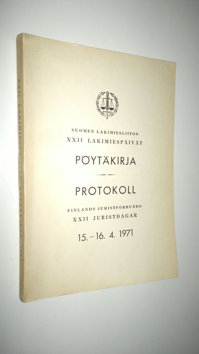 Suomen lakimiesliiton lakimiespäivien pöytäkirja 15-16.4....