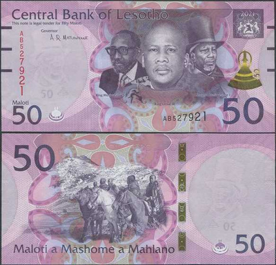 Lesotho 50 Maloti 2021 UNC P-28