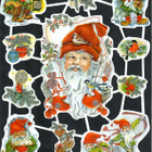 Joulu - Kaunis kiiltokuva-arkki - Iloiset joulupukit - pikkukuva 1