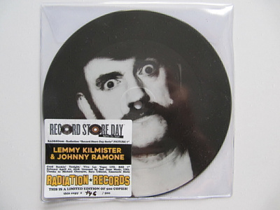 Lemmy Kilmister & Johnny Ramone 7" sinkku kuvalevy Motörhead