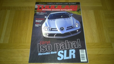 Tuulilasi tammikuu 2004. Koeajo Mercedes SLR