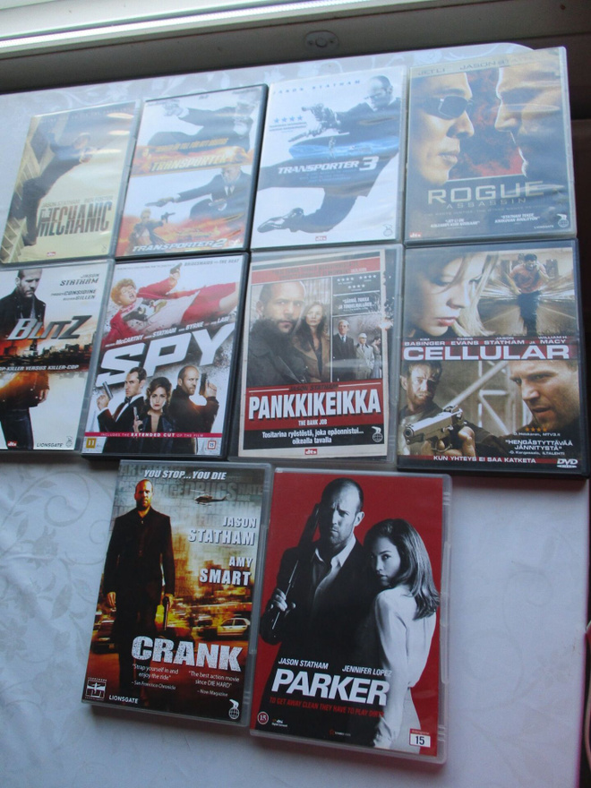 10 KPL DVD:tä 11 KPL JASON STATHAM ELOKUVAA