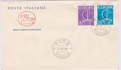 Italia 1966 Eurooppa FDC
