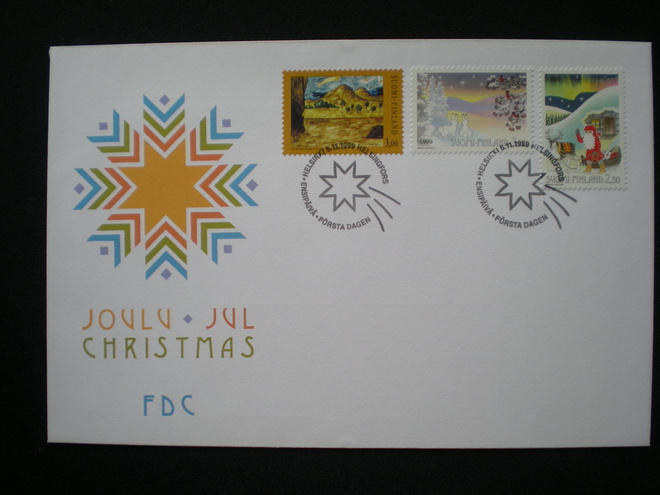 FDC Joulupostimerkit 5.11.1999 - LaPe 1494-1496