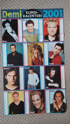 Demi-lehden juliste - Kundikalenteri 2001 / Ricky Martin
