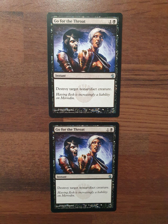 Magic the Gathering Go for the Throat 2 korttia
