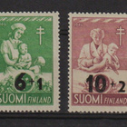 1947 Tuberkuloosi ylipainama-merkit leimattuina ja ** - pikkukuva 2