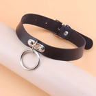 Seksikäs musta kaulapanta choker renkaalla BDSM-tyyli - pikkukuva 1