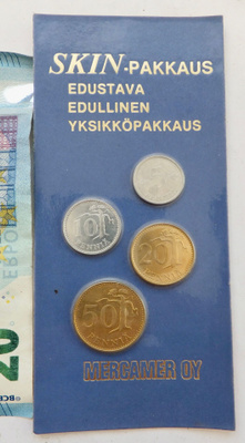 VANHA Mainos Kolikkopakkaus Mercamer Oy Erikoinen 1960-1970-