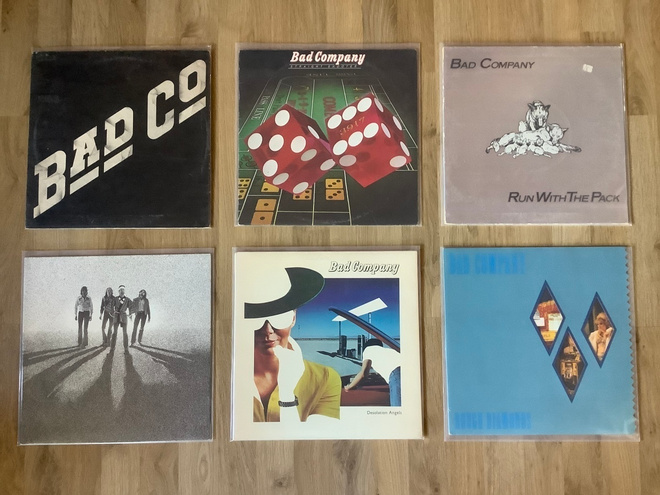 Bad Company vinyylilevyt, 12 x LP’s