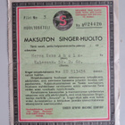 SINGER ompelukone HUOLTOSETELI - pikkukuva 1