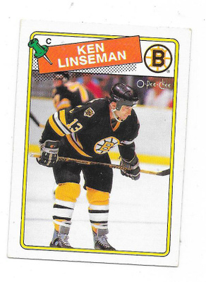 1988-89 OPC #118 Ken Linseman , Boston Bruins Goonie