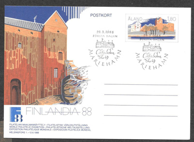 Ahvenanmaa - Ehiö FDC 29.3.1988