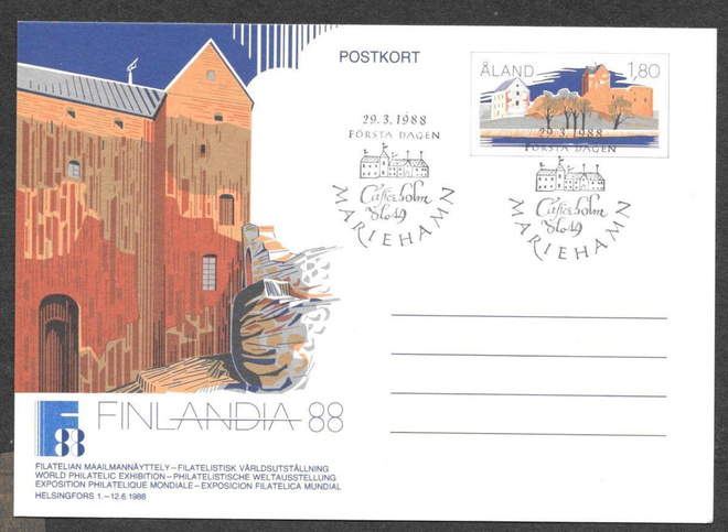 Ahvenanmaa - Ehiö FDC 29.3.1988