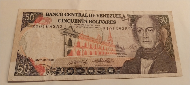 Venezuela 20 bolivares 1990