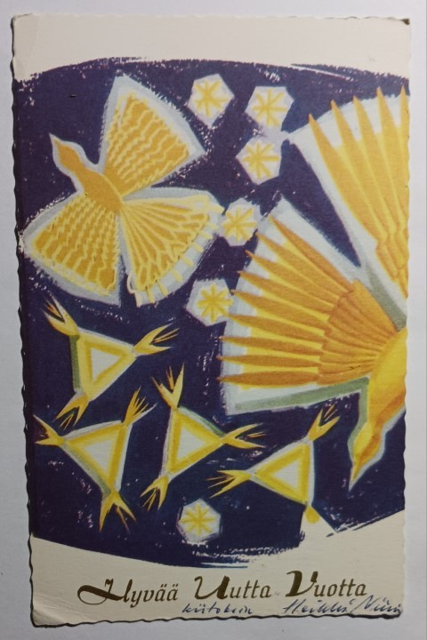 Tuomaanlinnut, olkitähdet, joulukoristeet, p. 1973