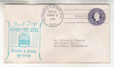 USA FDC  1949 Postibussi ehiö