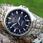 CITIZEN RADIO-CONTROLLED WORLD TIME 100m SAPPHIRE. - pikkukuva 1
