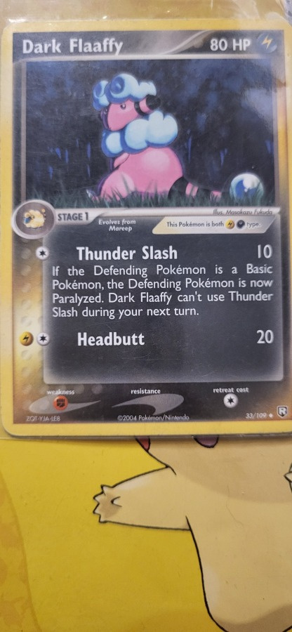 Dark Flaaffy #33 Pokemon EX Team Rocket Returns card