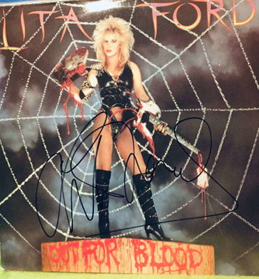 Lita Ford - Out of Blood lp nimikirjoituksella