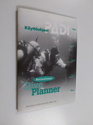Recreational dive planner - Käyttöohjeet
