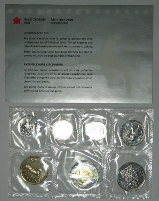 1999 KANADA 1c- 2 Dollari jääkarhu UNC laatu