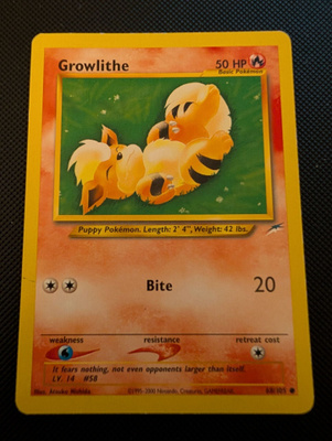 Growlithe Pokemon Neo Destiny