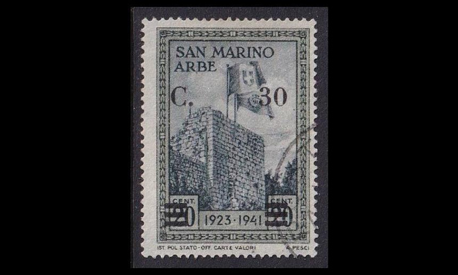San Marino 257 o Gajarda torni 30C/20C (1942)