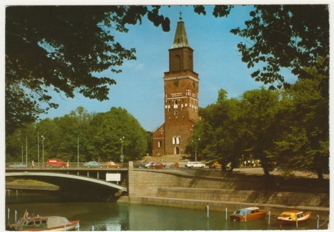 Turku Tuomiokirkko Aurajoki 70-luku