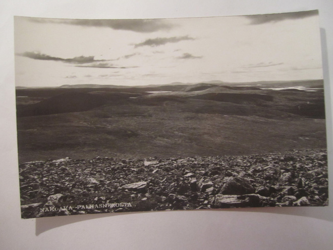 VANHA Postikortti Lappi Palkaskero 1950-l Alkup.Mallikappale