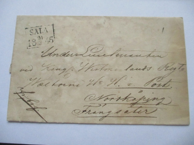 1845 Sala kuori Norrköpingiin sisältö