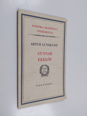 Artur Lundkvist : Gunnar Ekelöf