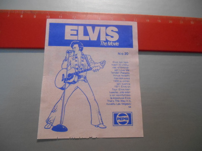 ELVIS The Movie Pepsi 1977 etiketti # 20