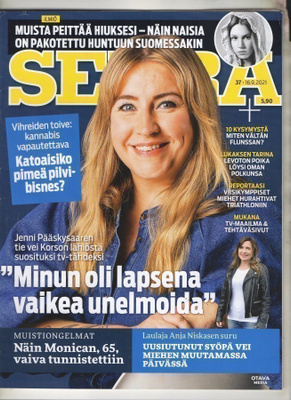 Seura n:o 37 2021 Jenni. Lukas. Mikael. Hannele.