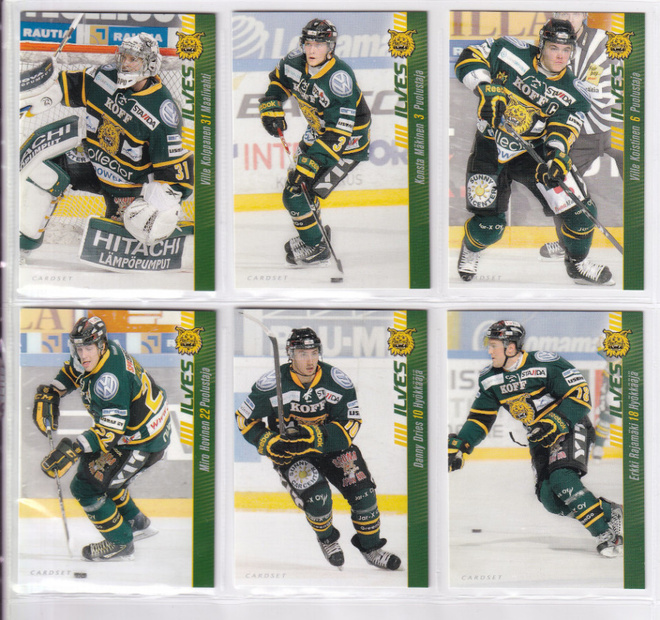 2012-13 Cardset Series 2 Ilves Team Set 12 korttia (205-216)