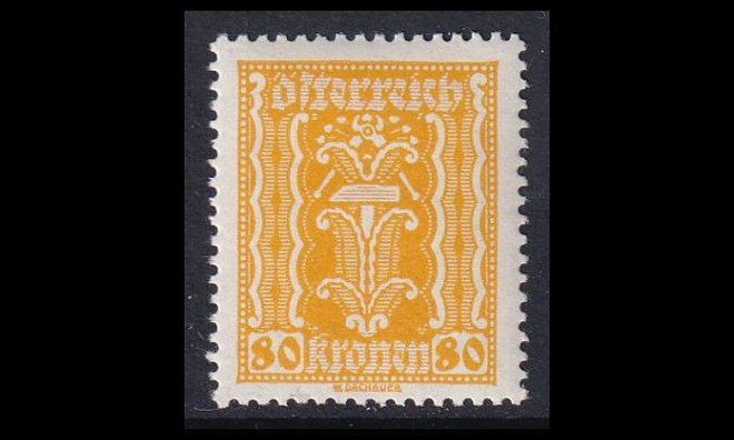 Itävalta 377 ** Käyttösarja maatalous 80 Kr (1922)
