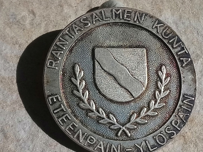 Hopeavärinen merkki Rantasalmen kunta