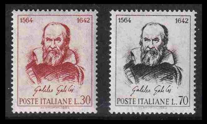 Italia 1157-8 ** Galileo Galilei (1964)