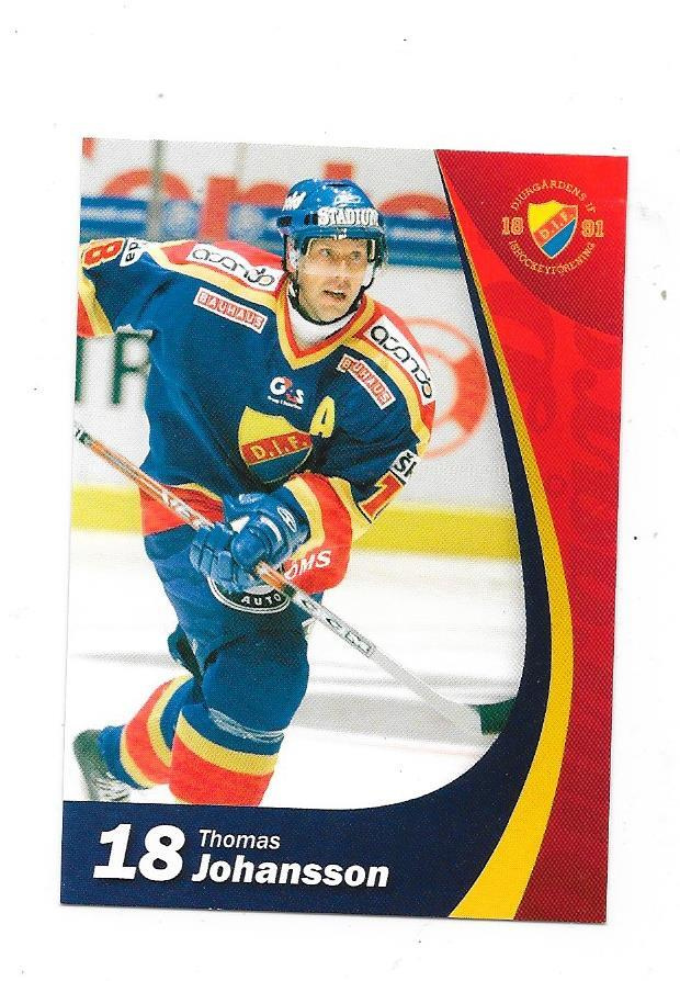2006-07 SHL #161 Thomas Johansson Djurgårdens IF  ex Jokerit