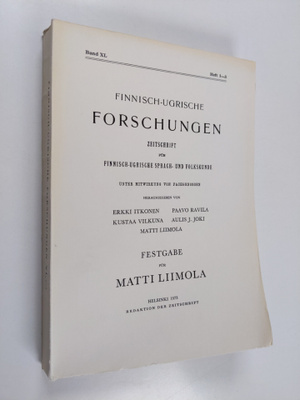 Finnisch-ugrische Forschungen Band 40, Heft 1-3 : Zeitsch...