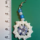 Sinivalkoinen korvakoru - Blue and white earring - pikkukuva 3