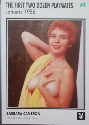 Playboy keräilykortti January 1956 Barbara Cameron