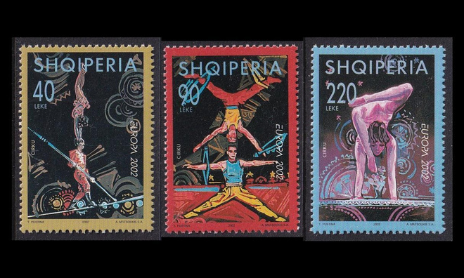 Albania 2866-8 ** Europa sirkus (2002)
