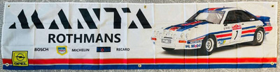 Banneri - Lippu Toyota Celica Opel Manta Subaru Impreza AMG