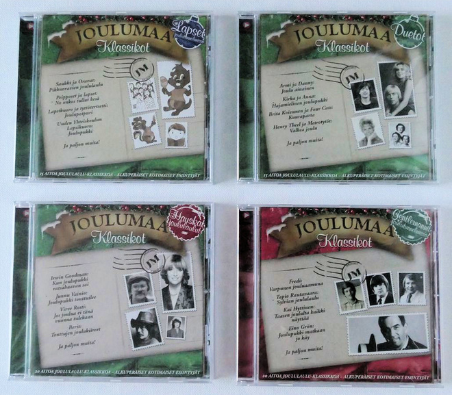 4 kpl JOULUMAA Klassikot CD  Uudet !