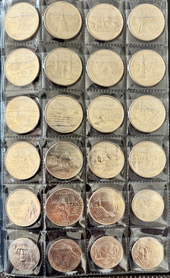 USA Quarter dollar. 24 kpl.